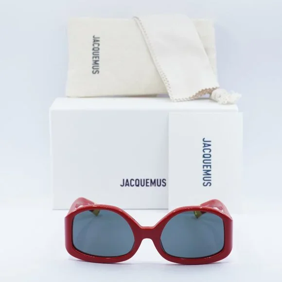 Jacquemus COLAPSO JAC/15 C2 Geometric Sunglasses - Red/Grey Jacquemus COLAPSO JAC/15 C2 Geometric Sunglasses - Red/Grey main image 2